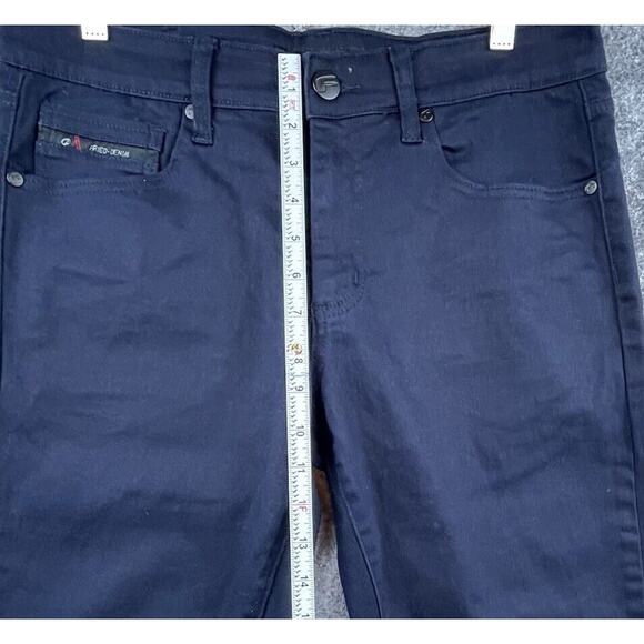 Fried Denim Jeans Mens 32 Dark Blue Slim Skinny Stretch - Picture 5 of 7